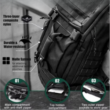 Load image into Gallery viewer, Large Capacity 1521oz Waterproof Tactical Backpack for Outdoor Travel and Adventure