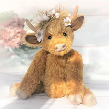 Load image into Gallery viewer, Highland Cow Wearing Flowers