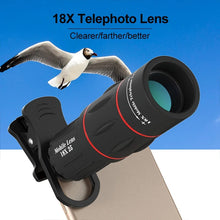 Load image into Gallery viewer, 18X Smartphone Telescope Lens Kit with Tripod Mount