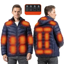 Load image into Gallery viewer, Men's Heated Winter Jacket with USB Electric Warming and Thick Padded Insulation