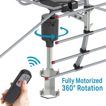 Load image into Gallery viewer, Motorized Outdoor TV Antenna with 360 Degree Rotation and Remote Control