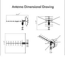Load image into Gallery viewer, Motorized Outdoor TV Antenna with 360 Degree Rotation and Remote Control