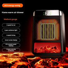 Load image into Gallery viewer, Compact Ceramic Space Heater with Flame Effect Light, Digital Display and 3-Second Heat Start