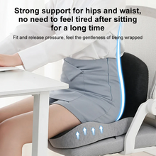 Load image into Gallery viewer, Ergonomic Seat Cushion with Memory Foam and Lumbar Support, Anti-Slip Base