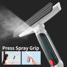 Load image into Gallery viewer, Telescopic Window Cleaner with Spray Tank, Squeegee, and Microfiber Pad in Two Lengths