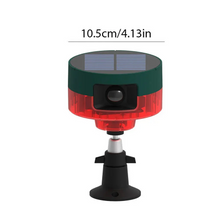 Load image into Gallery viewer, 360 Degree Solar Motion Repeller with LED Strobe and 13 Sound Patterns for Gardens and Farms