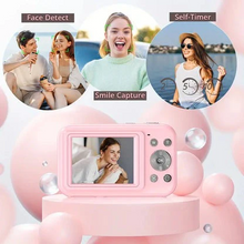 Load image into Gallery viewer, Retro Style Compact Digital Camera with 1080p Video, Built In Screen and One Button Capture in Three Colors