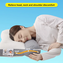 Load image into Gallery viewer, Contoured Neck Support Pillow with Dual Height Zones and Side Sleeper Ear Recess