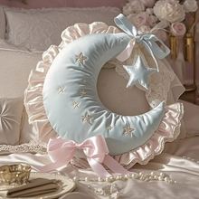 Load image into Gallery viewer, Cute Moon Shaped Decorative Pillow for Bedroom and Lounge