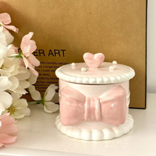 Load image into Gallery viewer, Creative Bow Ceramic Pearl Jewelry Box