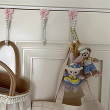 Load image into Gallery viewer, Elegant Pearl Bow Over-the-Door Double Hook Rack for Cabinets and Kitchens