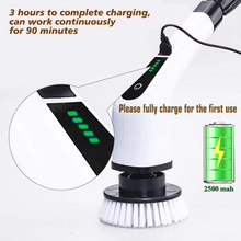 Load image into Gallery viewer, Cordless Electric Spin Scrubber Multipurpose Cleaning Brush for Kitchen, Bathroom, and Floor