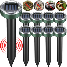 Load image into Gallery viewer, Solar Powered Ultrasonic Mole and Pest Repeller for Garden and Yard