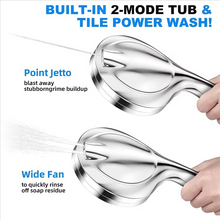 Load image into Gallery viewer, High Pressure Handheld Shower Head with 10 Spray Settings and Adjustable Brass Mount