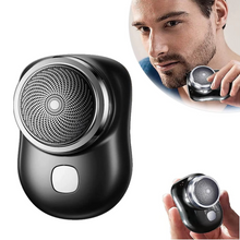 Load image into Gallery viewer, Portable USB Electric Face Shaver for Men, Rechargeable Mini Beard Trimmer, Pocket Size Washable Razor