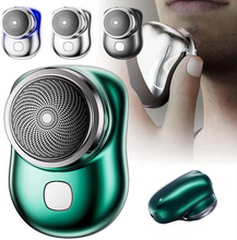 Load image into Gallery viewer, Portable USB Electric Face Shaver for Men, Rechargeable Mini Beard Trimmer, Pocket Size Washable Razor