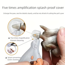 Load image into Gallery viewer, LED Light Pet Nail Clippers with Built-In Magnifier for Dogs, Cats