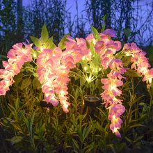 Load image into Gallery viewer, Solar Powered Wisteria Flower Garden Lamp