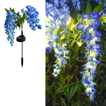 Load image into Gallery viewer, Solar Powered Wisteria Flower Garden Lamp