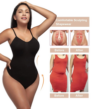 Load image into Gallery viewer, V Neck Spaghetti Strap Compression Bodysuit Shapewear