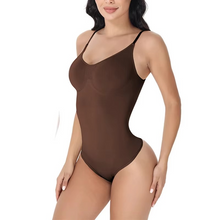 Load image into Gallery viewer, V Neck Spaghetti Strap Compression Bodysuit Shapewear