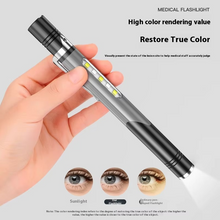 Load image into Gallery viewer, Portable LED Pen Flashlight with Yellow Light and USB Rechargeable Design