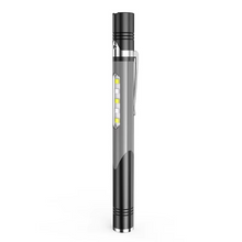 Load image into Gallery viewer, Portable LED Pen Flashlight with Yellow Light and USB Rechargeable Design