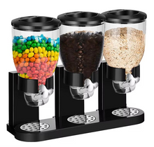 Load image into Gallery viewer, Dual Dry Food Dispenser for Cereal, Rice, and Nuts