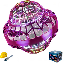 Load image into Gallery viewer, Flying Mini Drone Ball Toy with LED Lights, Hands-Free Hover Spinner for Kids