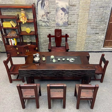 Load image into Gallery viewer, Reclaimed Boat Wood Tea Table and Chair Set for Home or Office