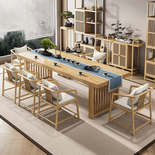 Load image into Gallery viewer, Modern Chinese Log Tea Table and Chair Set for Home Tea Ceremony