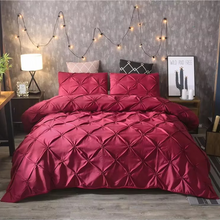 Load image into Gallery viewer, Luxury Black Pinch Pleat Duvet Cover Set King Size
