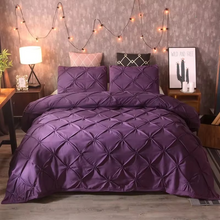 Load image into Gallery viewer, Luxury Black Pinch Pleat Duvet Cover Set King Size
