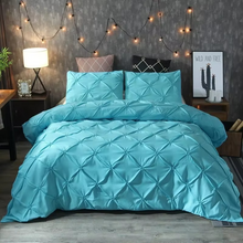 Load image into Gallery viewer, Luxury Black Pinch Pleat Duvet Cover Set King Size