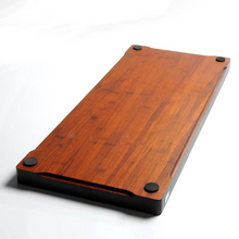 Load image into Gallery viewer, Large Rectangular Bamboo Tea Tray with Drainage and Hidden Water Storage