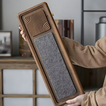 Load image into Gallery viewer, Solid Wood Tea Tray, Rectangular Bamboo Drainage Tea Table for Gongfu Brewing