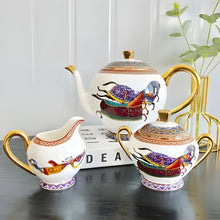 Load image into Gallery viewer, Elegant White Coffee Set with Golden Accents for Home or Cafe