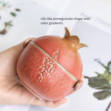 Load image into Gallery viewer, Portable Ceramic Pomegranate Travel Tea Set with Teapot and Three Mini Cups