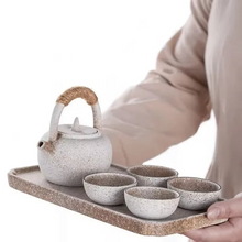 Load image into Gallery viewer, Handmade Japanese Stone Ceramic Mini Teapot 6.8 fl oz