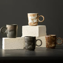 Load image into Gallery viewer, Japanese Retro Ceramic Mug 5oz Coarse Textured Coffee Cup