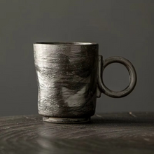 Load image into Gallery viewer, Japanese Retro Ceramic Mug 5oz Coarse Textured Coffee Cup