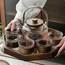 Load image into Gallery viewer, High Borosilicate Glass Teapot and Cup Set