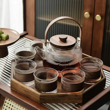 Load image into Gallery viewer, High Borosilicate Glass Teapot and Cup Set