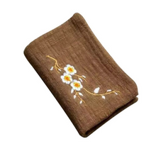Load image into Gallery viewer, Premium Cotton and Linen Tea Towel with Embroidered Finish