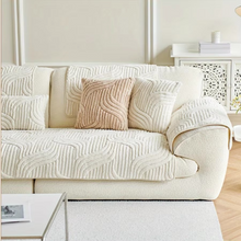 Load image into Gallery viewer, Velvet Striped Non Slip Sofa Cover and Couch Protector