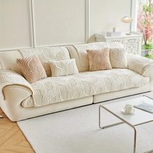 Load image into Gallery viewer, Velvet Striped Non Slip Sofa Cover and Couch Protector