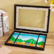Load image into Gallery viewer, Magnetic Front-Opening Kids Art Frame for Drawings, Photos and Posters