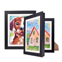Load image into Gallery viewer, Magnetic Front-Opening Kids Art Frame for Drawings, Photos and Posters