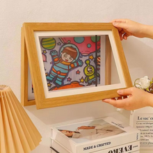 Load image into Gallery viewer, Magnetic Front-Opening Kids Art Frame for Drawings, Photos and Posters
