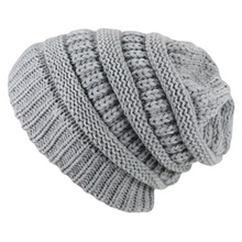 Load image into Gallery viewer, Satin Lined Knitted Beanie for Women and Men Warm Winter Slouch Hat